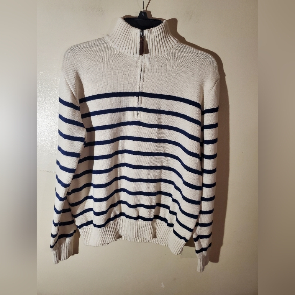 Brandy Melville Aleah Striped Half Zip Sweater - Picture 2 of 6